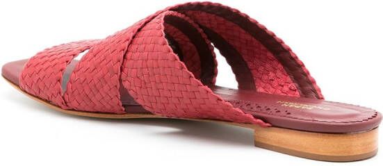 Sarah Chofakian Tristan leren sandalen Rood