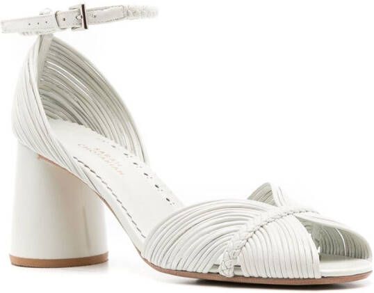 Sarah Chofakian Twiggy sandalen met smalle bandjes Grijs