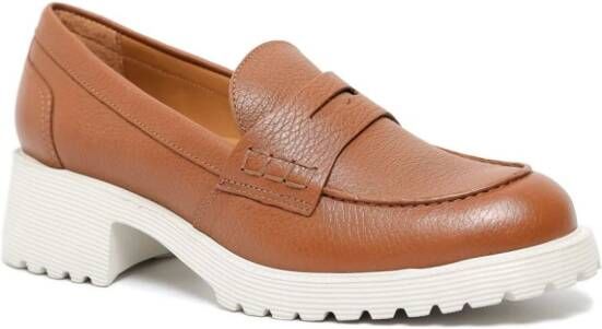 Sarah Chofakian Ully loafers met ronde neus Bruin