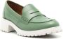 Sarah Chofakian Ully leren loafers Groen - Thumbnail 2