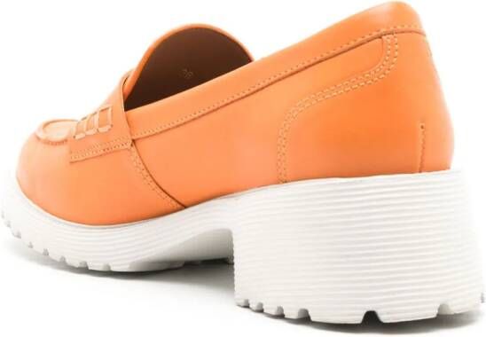 Sarah Chofakian Ully leren loafers Oranje