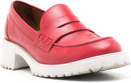 Sarah Chofakian Ully leren loafers Rood