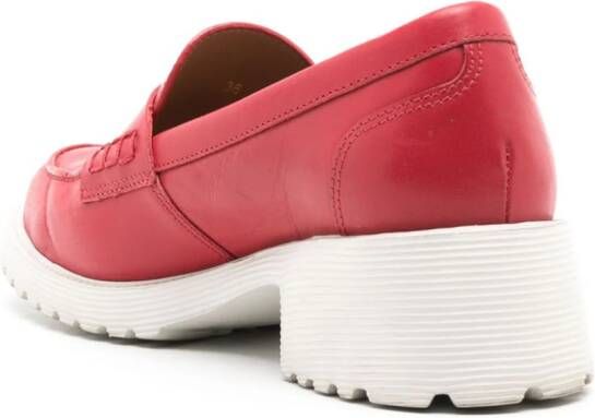 Sarah Chofakian Ully leren loafers Rood