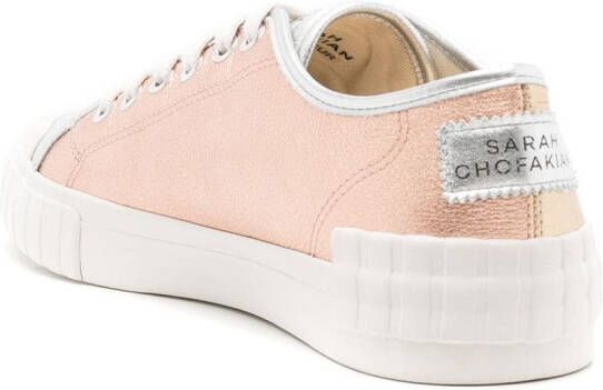 Sarah Chofakian Venus sneakers met metallic-effect