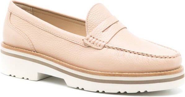 Sarah Chofakian Verona leren loafers Beige