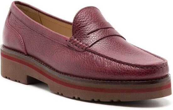 Sarah Chofakian Verona loafers met plateauzool Rood