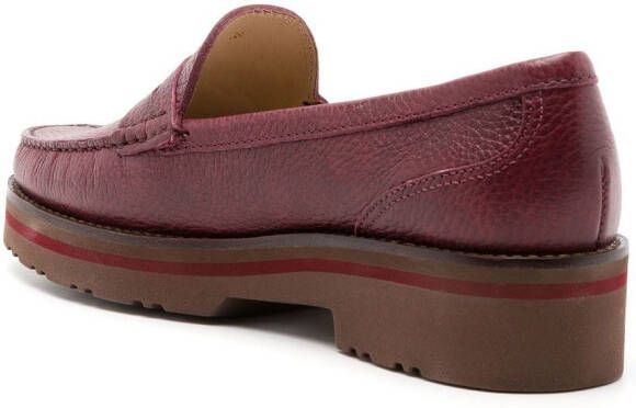 Sarah Chofakian Verona loafers met plateauzool Rood