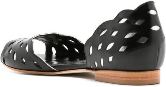 Sarah Chofakian Vivienne sandalen met geperforeerd detail Zwart