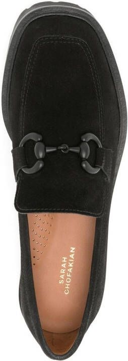 Sarah Chofakian Betsy suède loafers Zwart