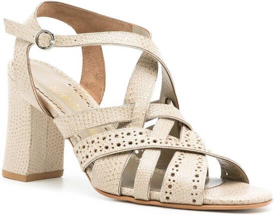 Sarah Chofakian York sandalen met hoge hak Beige