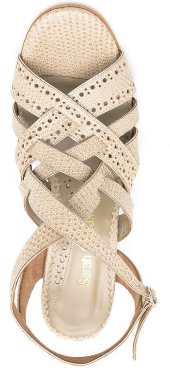 Sarah Chofakian York sandalen met hoge hak Beige