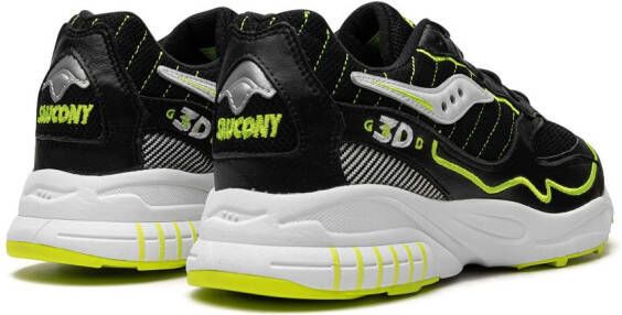 Saucony "3D Grid Hurricane Acid Yellow sneakers" Zwart