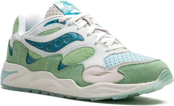 Saucony Grid Shadow 2 sneakers met vlakken Groen