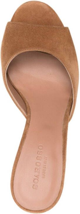 Scarosso 75mm Lohan suède muiltjes Beige