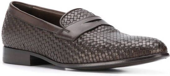 Scarosso Andrea geweven loafers Bruin