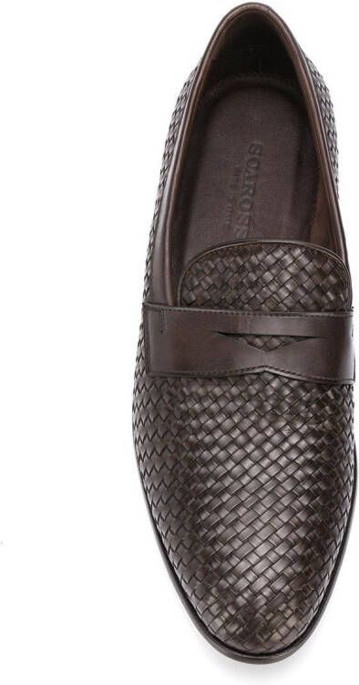 Scarosso Andrea geweven loafers Bruin