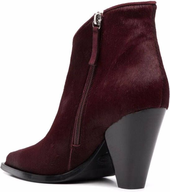 Scarosso Angy laarzen met puntige neus Rood