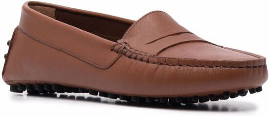 Scarosso Ashley leren loafers Bruin