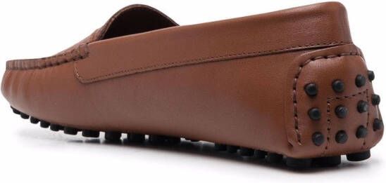 Scarosso Ashley leren loafers Bruin