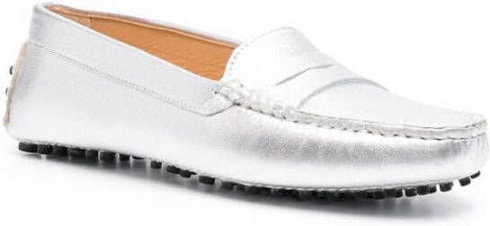 Scarosso Ashley leren loafers Zilver