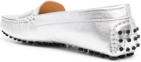 Scarosso Ashley leren loafers Zilver