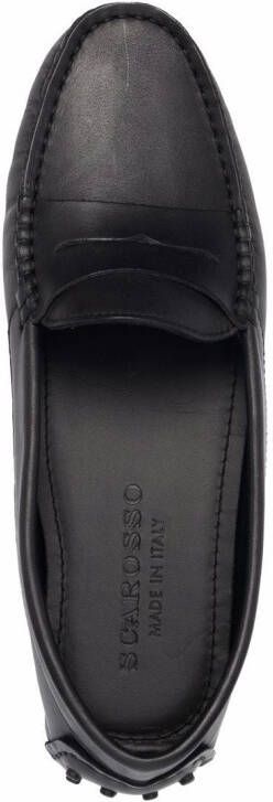 Scarosso Ashley leren loafers Zwart