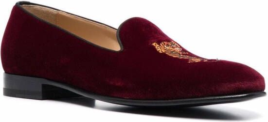 Scarosso Austin fluwelen slippers Rood