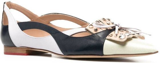 Scarosso Ballerina's met strikdetail Beige