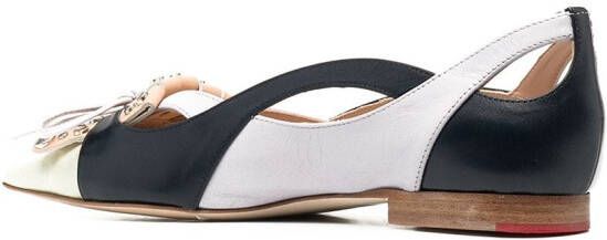 Scarosso Ballerina's met strikdetail Beige