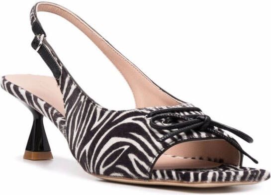 Scarosso Bella pumps met zebraprint Zwart