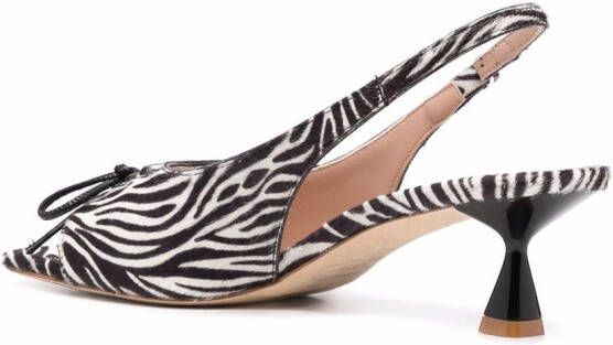 Scarosso Bella pumps met zebraprint Zwart