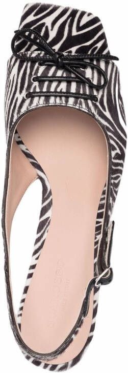 Scarosso Bella pumps met zebraprint Zwart