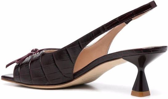 Scarosso Bella sandalen met krokodillenleer-effect Rood