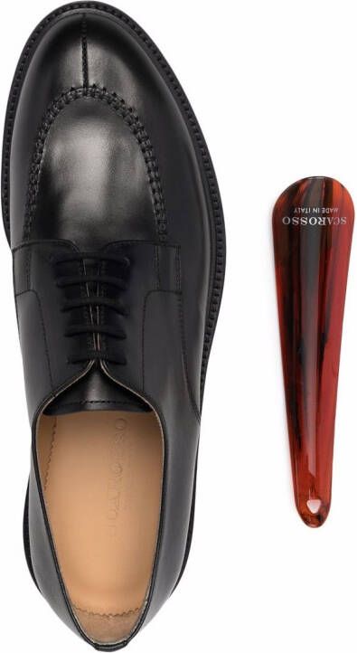 Scarosso Chuck leren derby schoenen Zwart