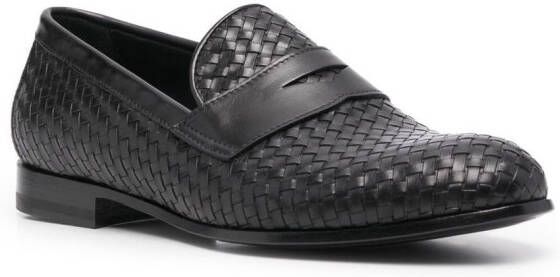 Scarosso Delfina leren loafers Zwart