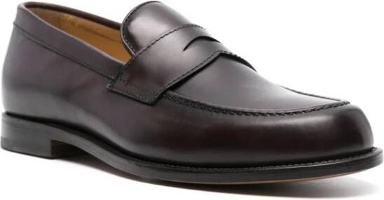 Scarosso Edward leren loafers Rood