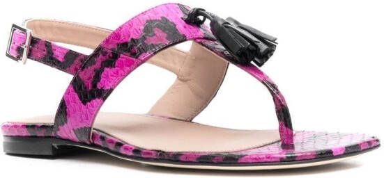 Scarosso Emma sandalen met slangenhuid-effect Roze