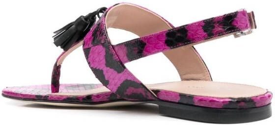 Scarosso Emma sandalen met slangenhuid-effect Roze