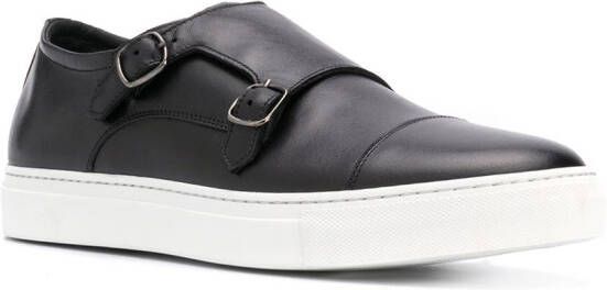 Scarosso Fabio sneakers met dubbele gesp Zwart