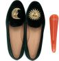 Scarosso Fluwelen loafers Groen - Thumbnail 4