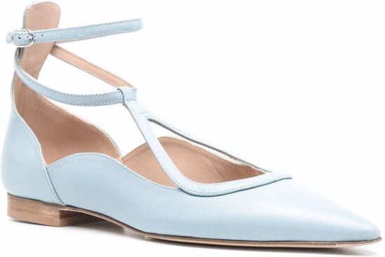 Scarosso Gae ballerina's met puntige neus Blauw