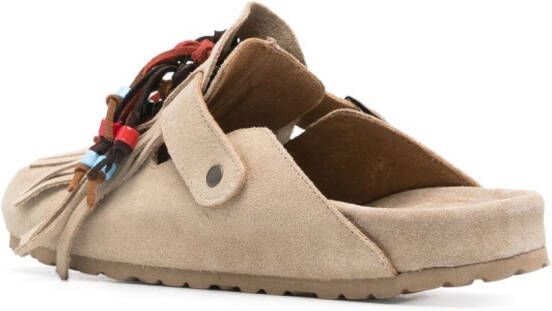 Scarosso Geo suède sandalen Beige