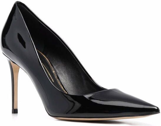 Scarosso Gigi leren pumps Zwart