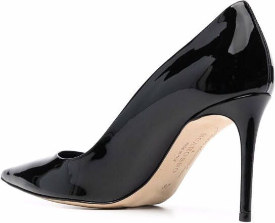 Scarosso Gigi leren pumps Zwart