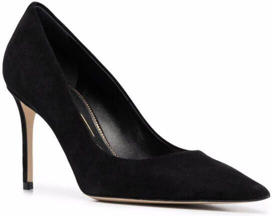 Scarosso x Brian Atwood Gigi 95 mm suède pumps Zwart