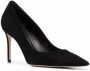 Scarosso x Brian Atwood Gigi 95 mm suède pumps Zwart - Thumbnail 2