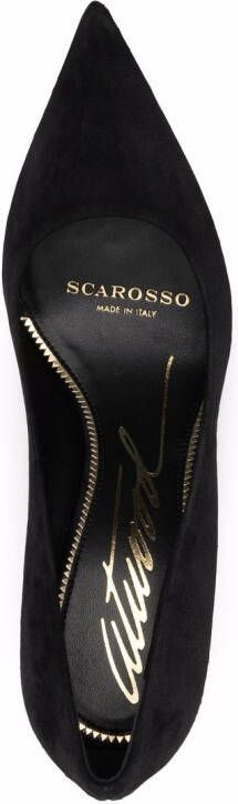 Scarosso x Brian Atwood Gigi 95 mm suède pumps Zwart
