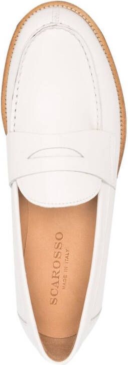 Scarosso Harper leren loafers Wit