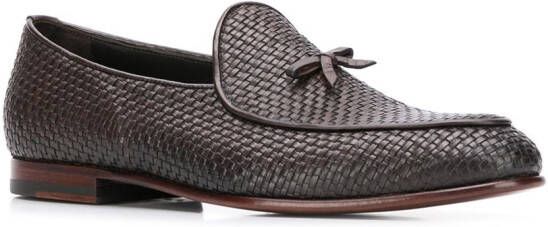 Scarosso Henri geweven loafers Bruin
