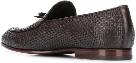 Scarosso Henri geweven loafers Bruin